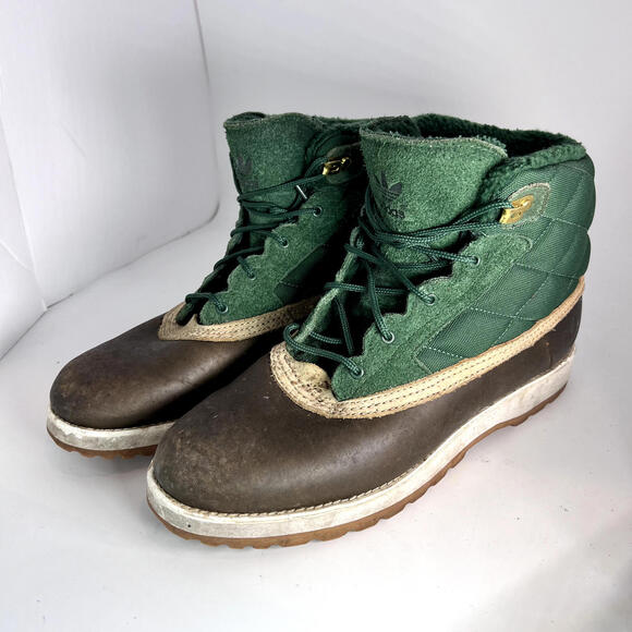 adidas Other - RARE VTG Adidas Outdoor Boots Size 10.5 Brown Green Sherpa Lined Snow Winter